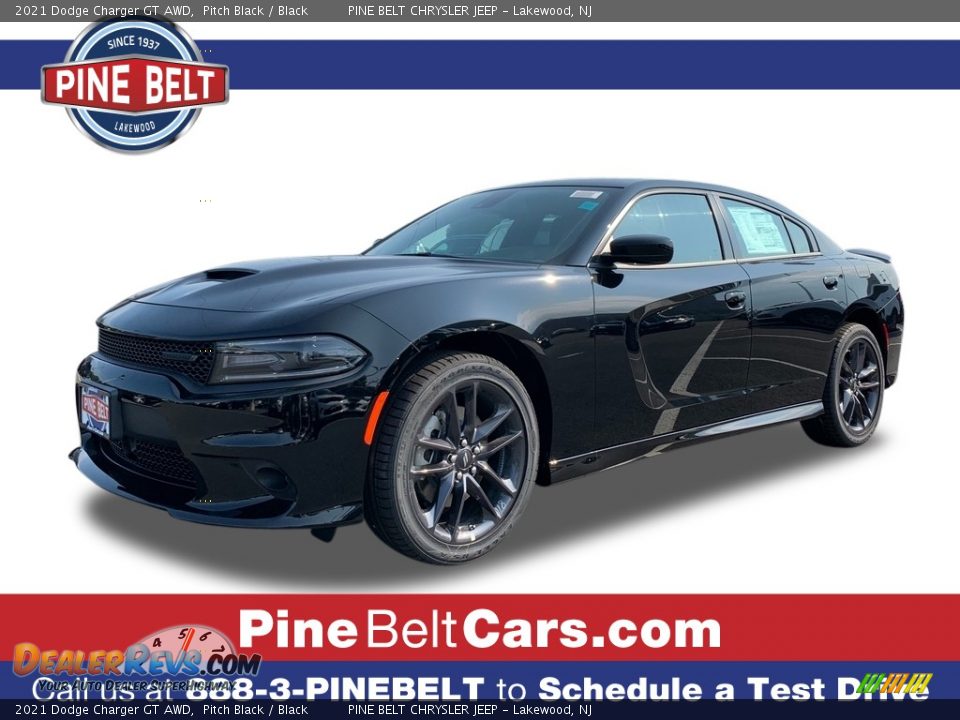 2021 Dodge Charger GT AWD Pitch Black / Black Photo #1