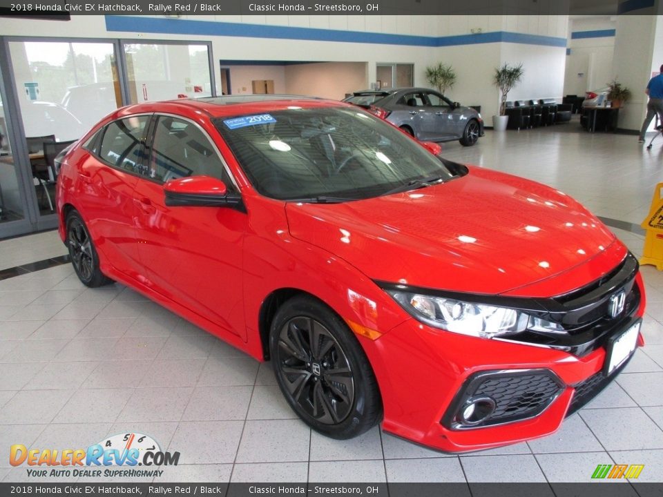 2018 Honda Civic EX Hatchback Rallye Red / Black Photo #3