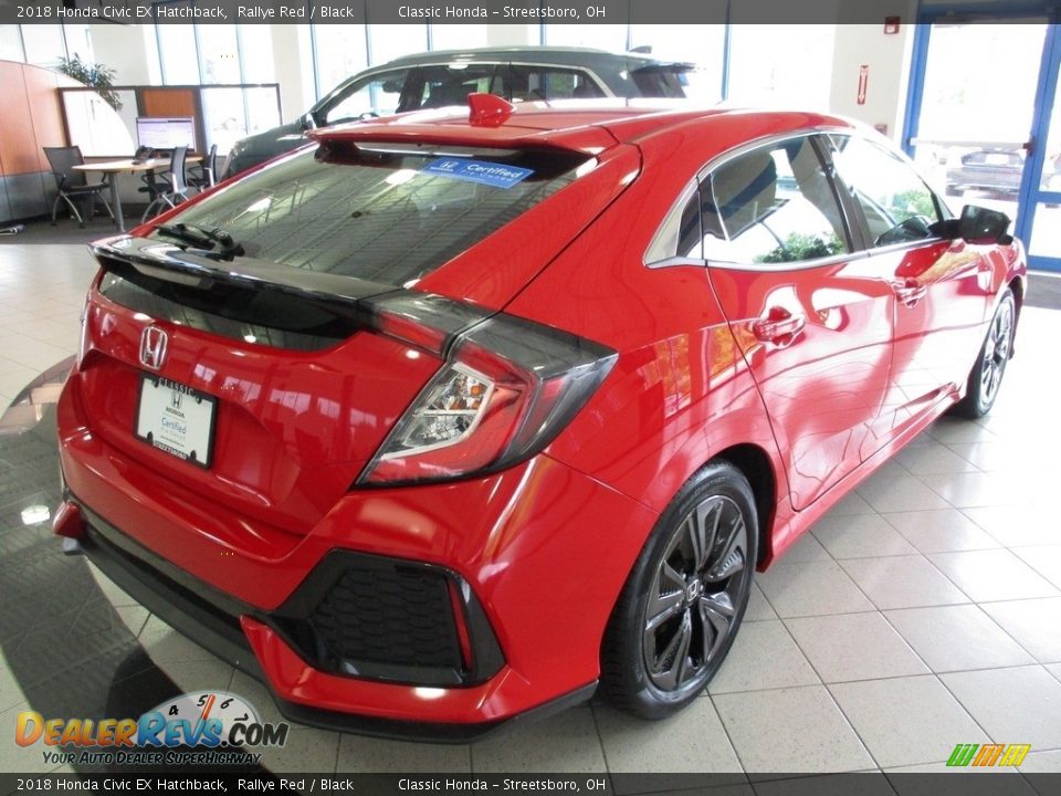 2018 Honda Civic EX Hatchback Rallye Red / Black Photo #7