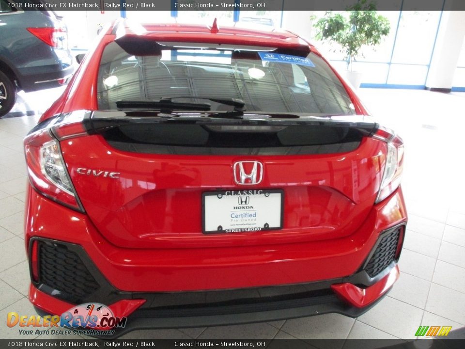 2018 Honda Civic EX Hatchback Rallye Red / Black Photo #8