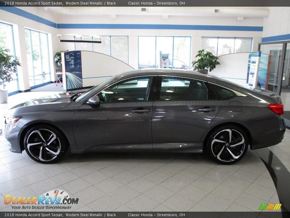 2018 Honda Accord Sport Sedan Modern Steel Metallic / Black Photo #9