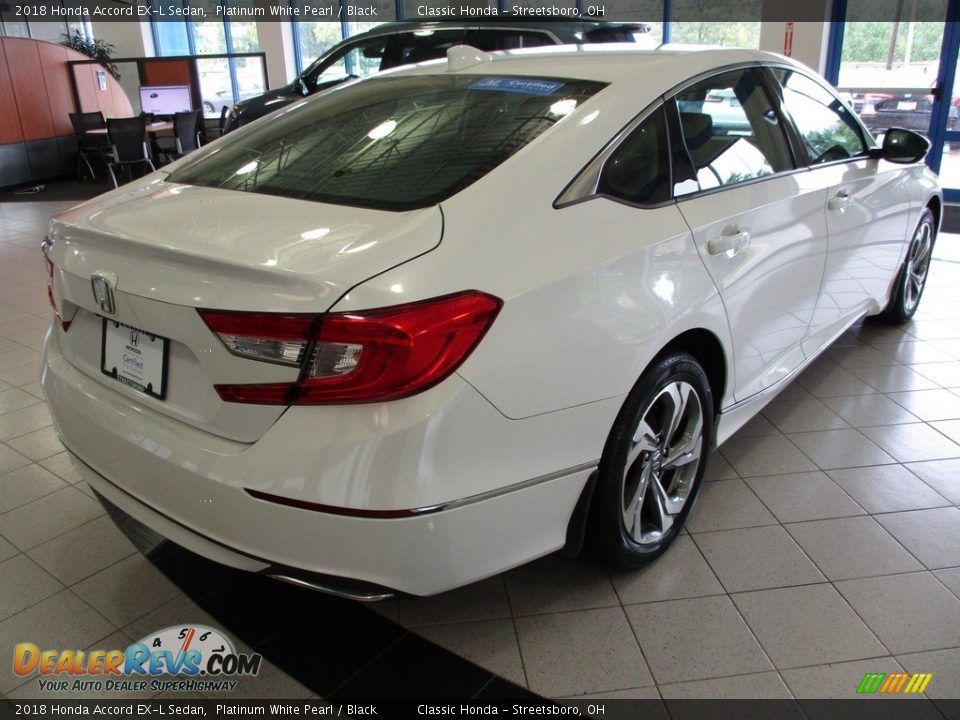 2018 Honda Accord EX-L Sedan Platinum White Pearl / Black Photo #7
