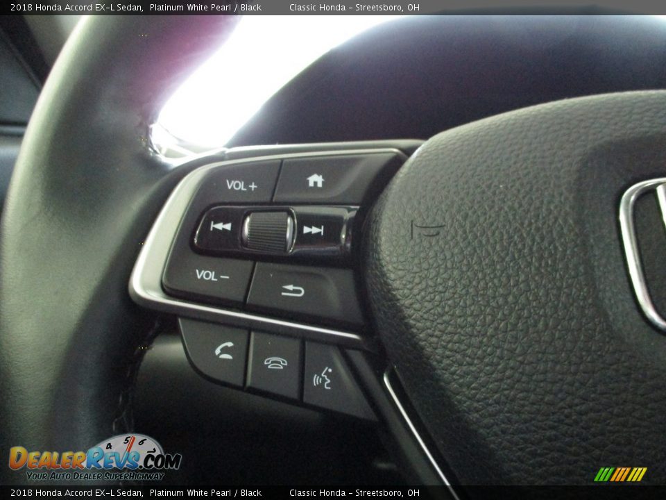 2018 Honda Accord EX-L Sedan Platinum White Pearl / Black Photo #31