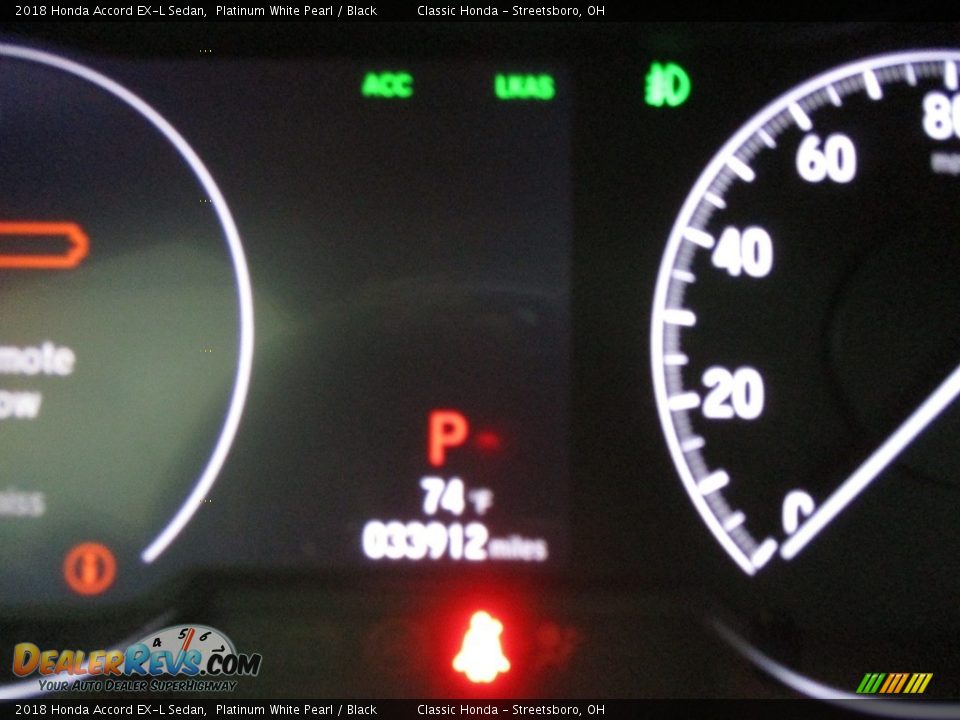 2018 Honda Accord EX-L Sedan Platinum White Pearl / Black Photo #33