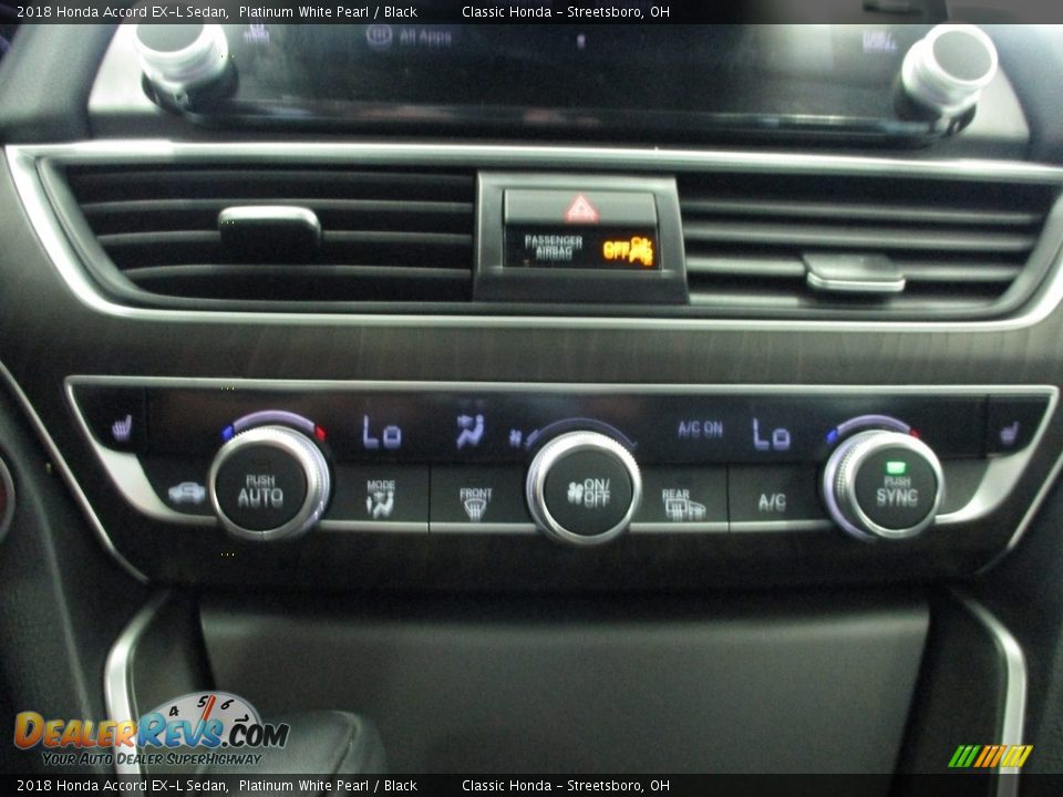 2018 Honda Accord EX-L Sedan Platinum White Pearl / Black Photo #35