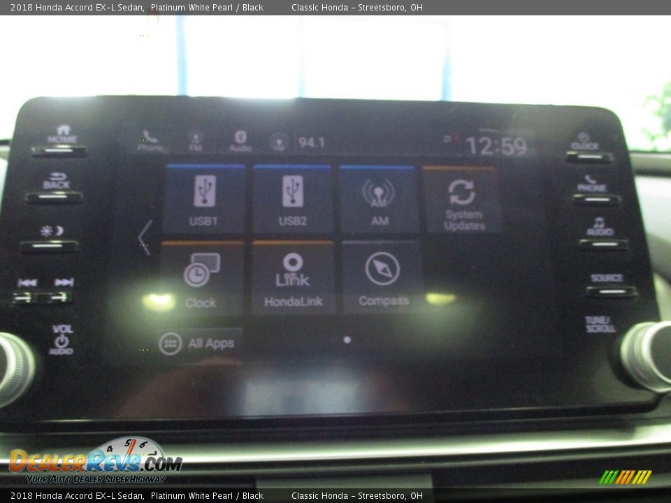 2018 Honda Accord EX-L Sedan Platinum White Pearl / Black Photo #36