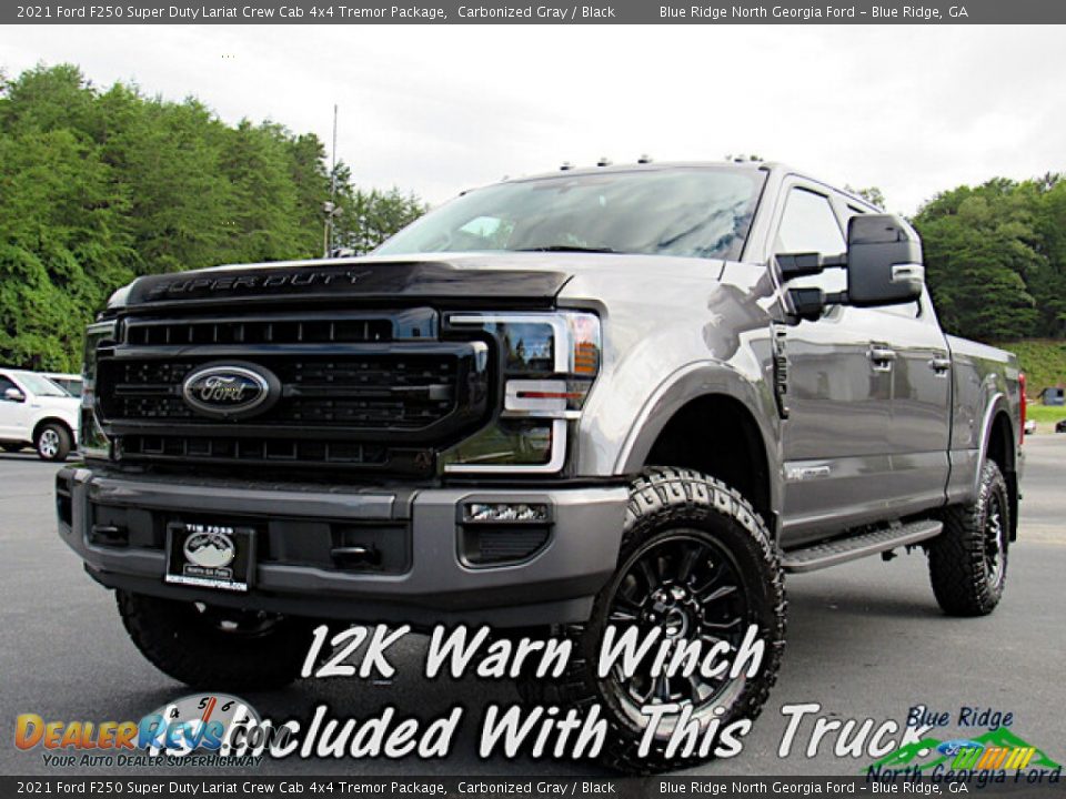 2021 Ford F250 Super Duty Lariat Crew Cab 4x4 Tremor Package Carbonized Gray / Black Photo #1