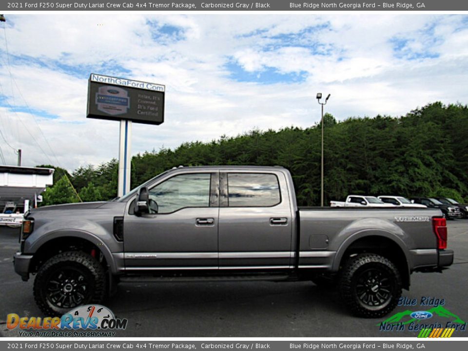 2021 Ford F250 Super Duty Lariat Crew Cab 4x4 Tremor Package Carbonized Gray / Black Photo #2