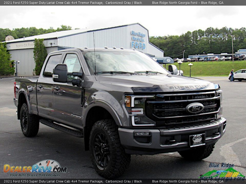 2021 Ford F250 Super Duty Lariat Crew Cab 4x4 Tremor Package Carbonized Gray / Black Photo #7