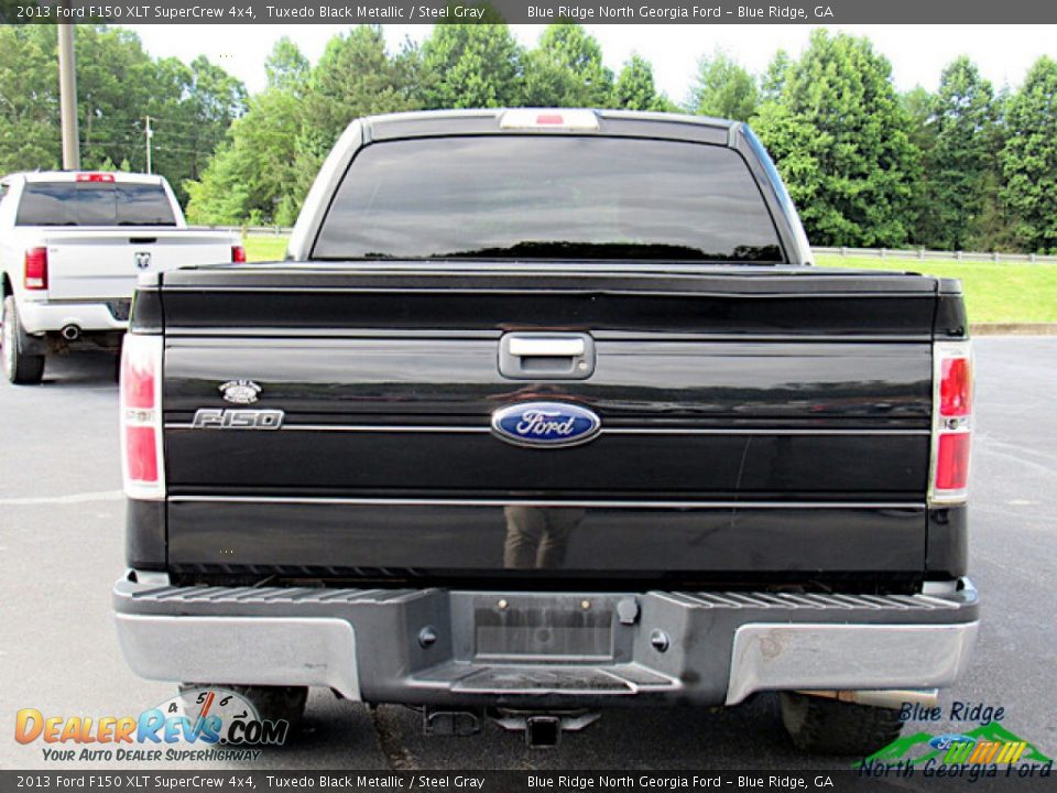 2013 Ford F150 XLT SuperCrew 4x4 Tuxedo Black Metallic / Steel Gray Photo #4