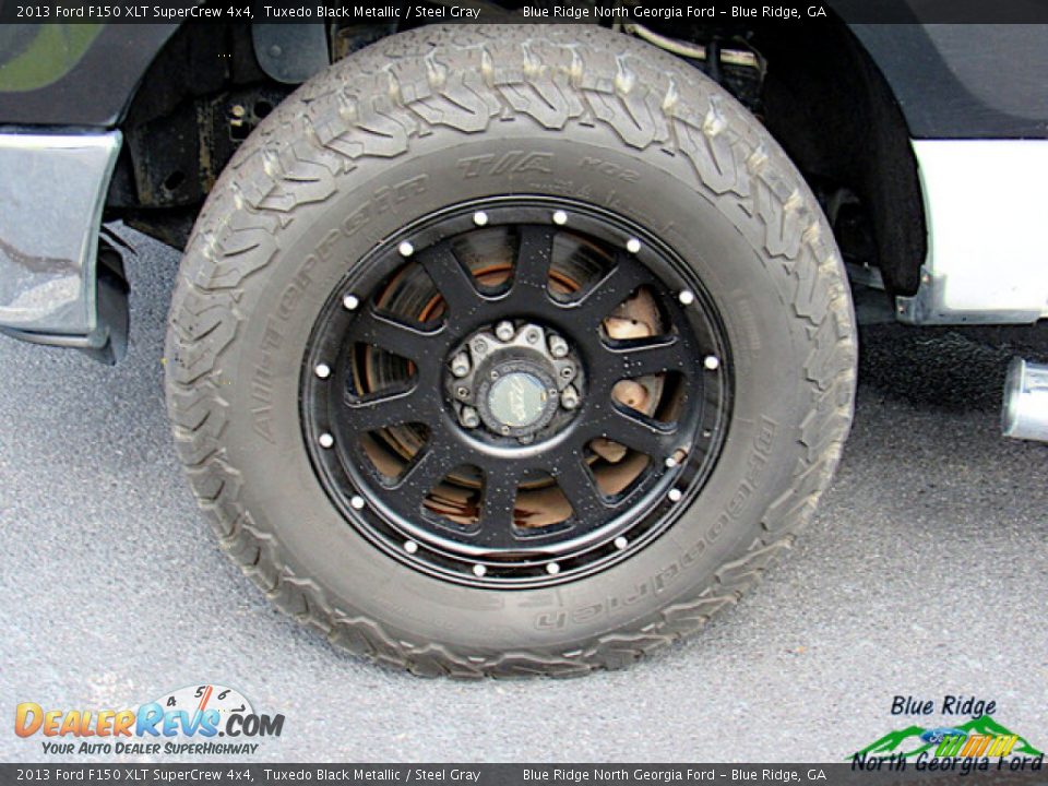 2013 Ford F150 XLT SuperCrew 4x4 Tuxedo Black Metallic / Steel Gray Photo #9
