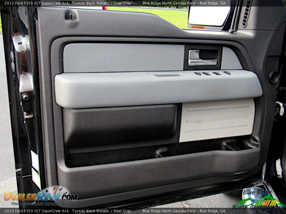 2013 Ford F150 XLT SuperCrew 4x4 Tuxedo Black Metallic / Steel Gray Photo #10