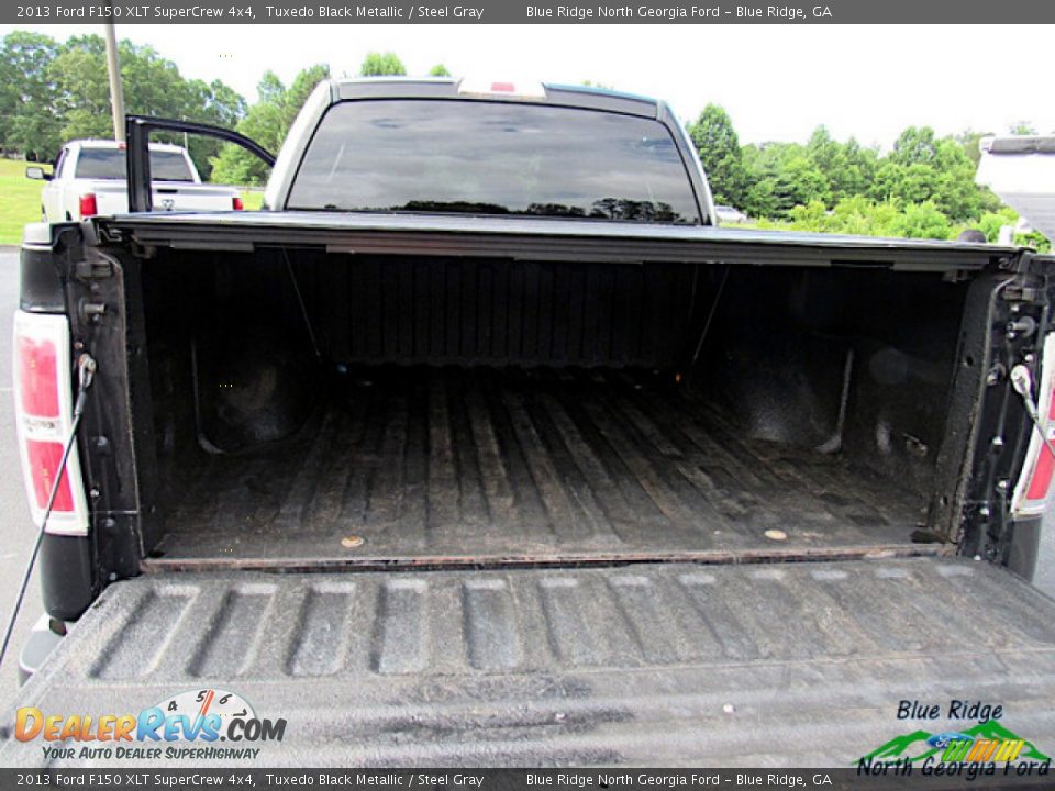 2013 Ford F150 XLT SuperCrew 4x4 Tuxedo Black Metallic / Steel Gray Photo #14