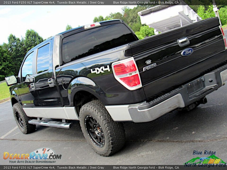 2013 Ford F150 XLT SuperCrew 4x4 Tuxedo Black Metallic / Steel Gray Photo #30