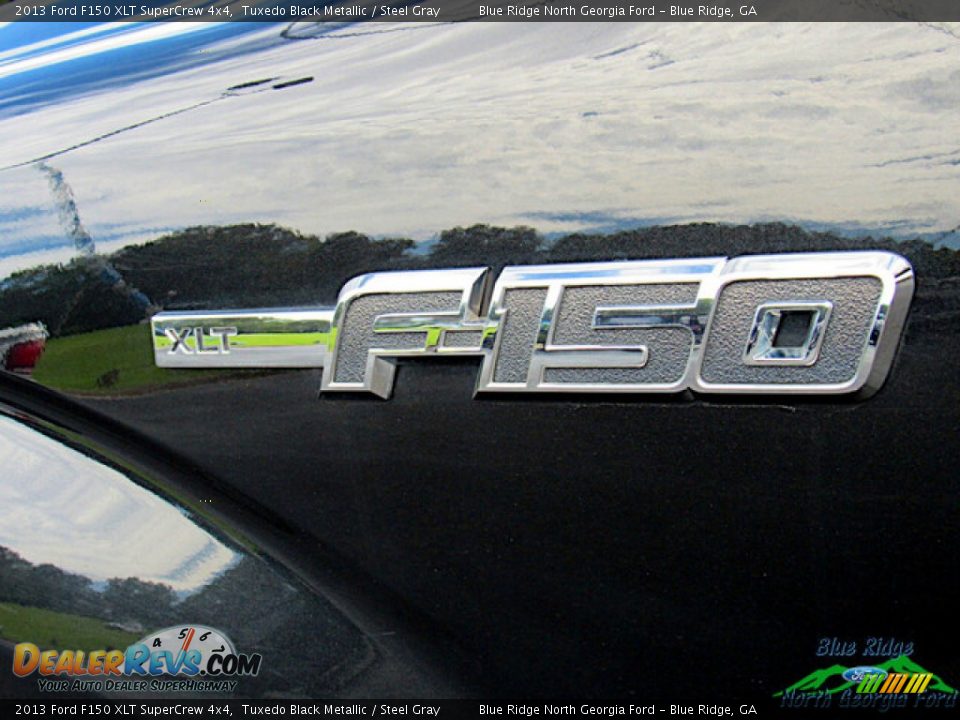2013 Ford F150 XLT SuperCrew 4x4 Tuxedo Black Metallic / Steel Gray Photo #31