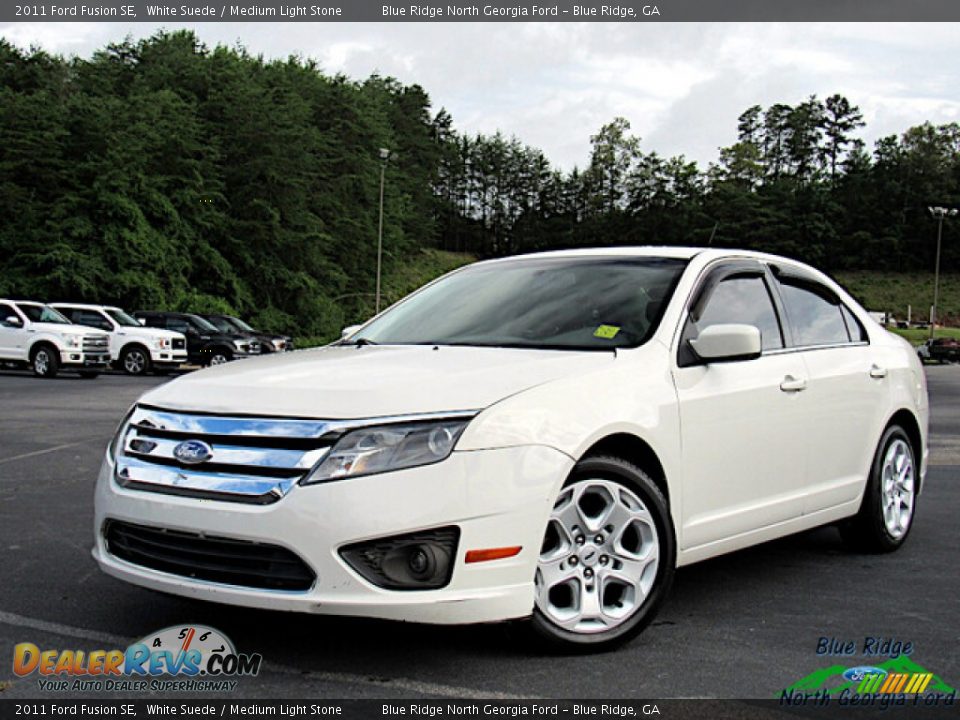 2011 Ford Fusion SE White Suede / Medium Light Stone Photo #1