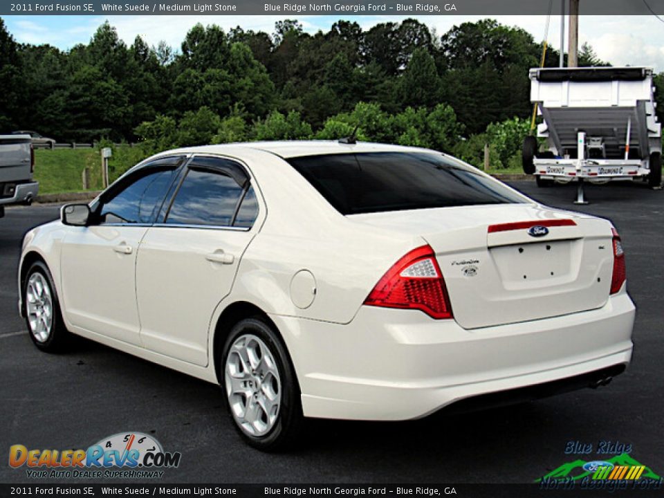 2011 Ford Fusion SE White Suede / Medium Light Stone Photo #3