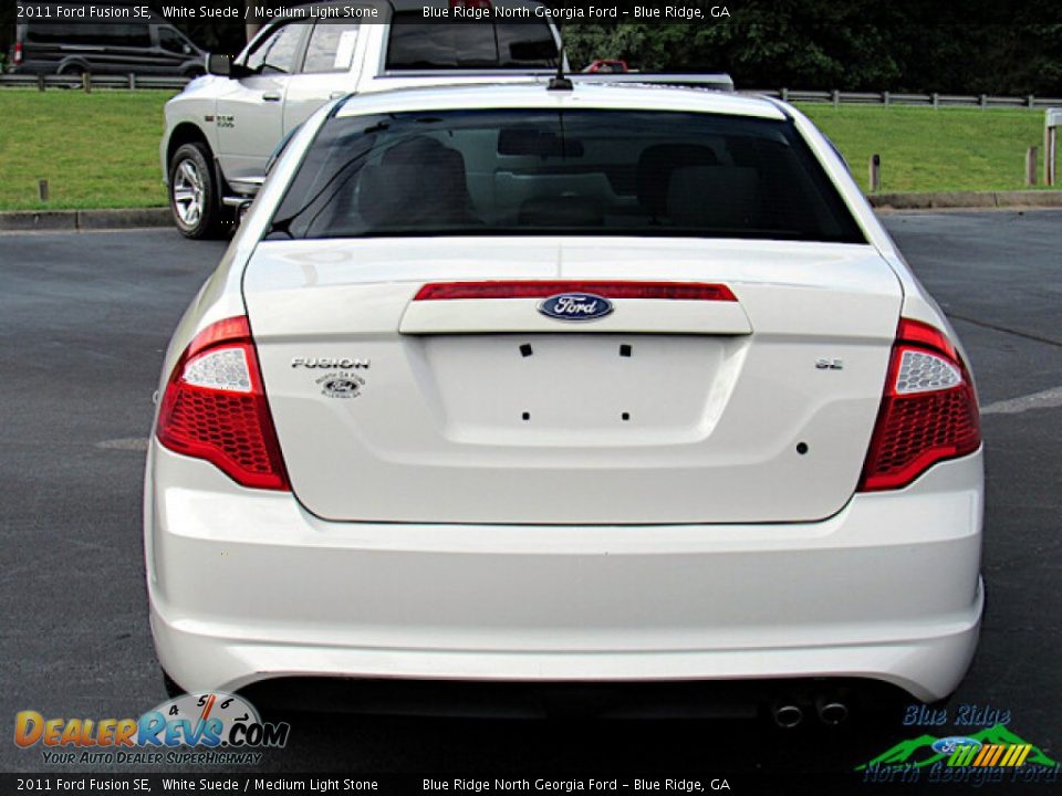 2011 Ford Fusion SE White Suede / Medium Light Stone Photo #4