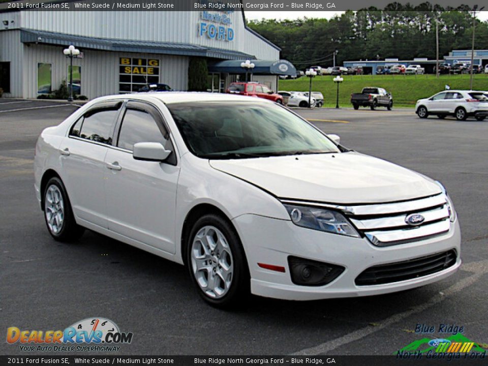 2011 Ford Fusion SE White Suede / Medium Light Stone Photo #7