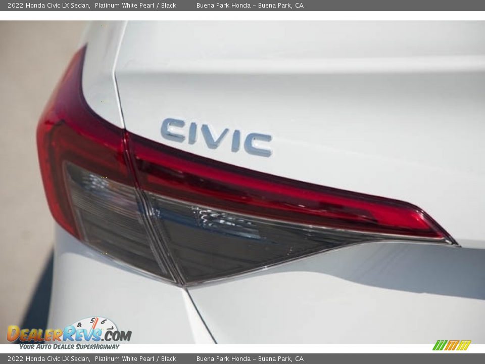 2022 Honda Civic LX Sedan Platinum White Pearl / Black Photo #6