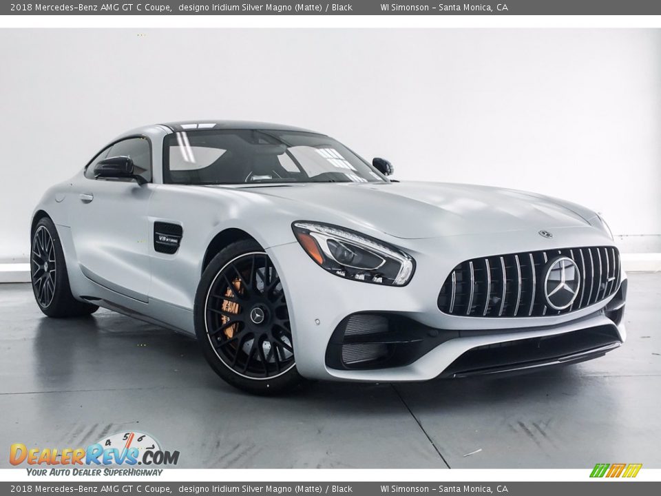 2018 Mercedes-Benz AMG GT C Coupe designo Iridium Silver Magno (Matte) / Black Photo #12