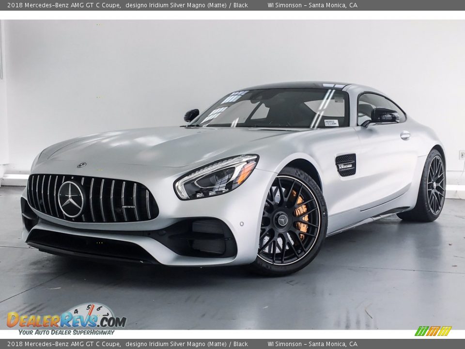 2018 Mercedes-Benz AMG GT C Coupe designo Iridium Silver Magno (Matte) / Black Photo #13