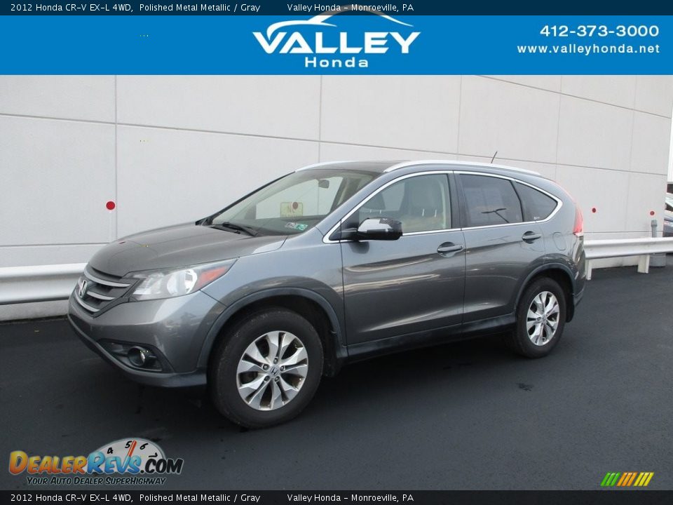 2012 Honda CR-V EX-L 4WD Polished Metal Metallic / Gray Photo #1