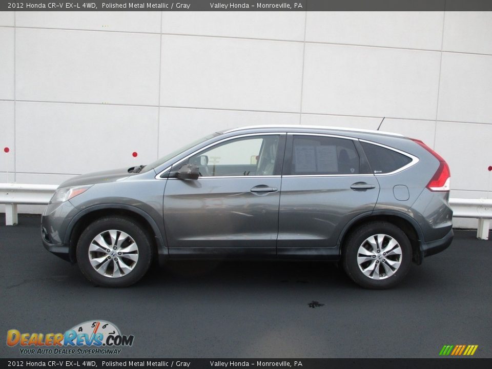 2012 Honda CR-V EX-L 4WD Polished Metal Metallic / Gray Photo #2