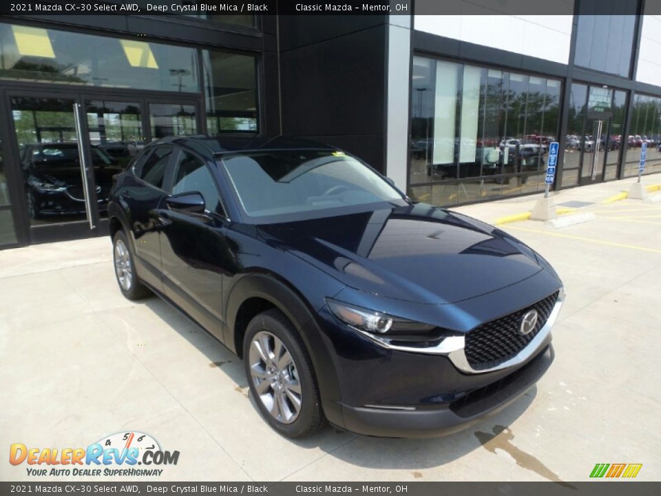 2021 Mazda CX-30 Select AWD Deep Crystal Blue Mica / Black Photo #1