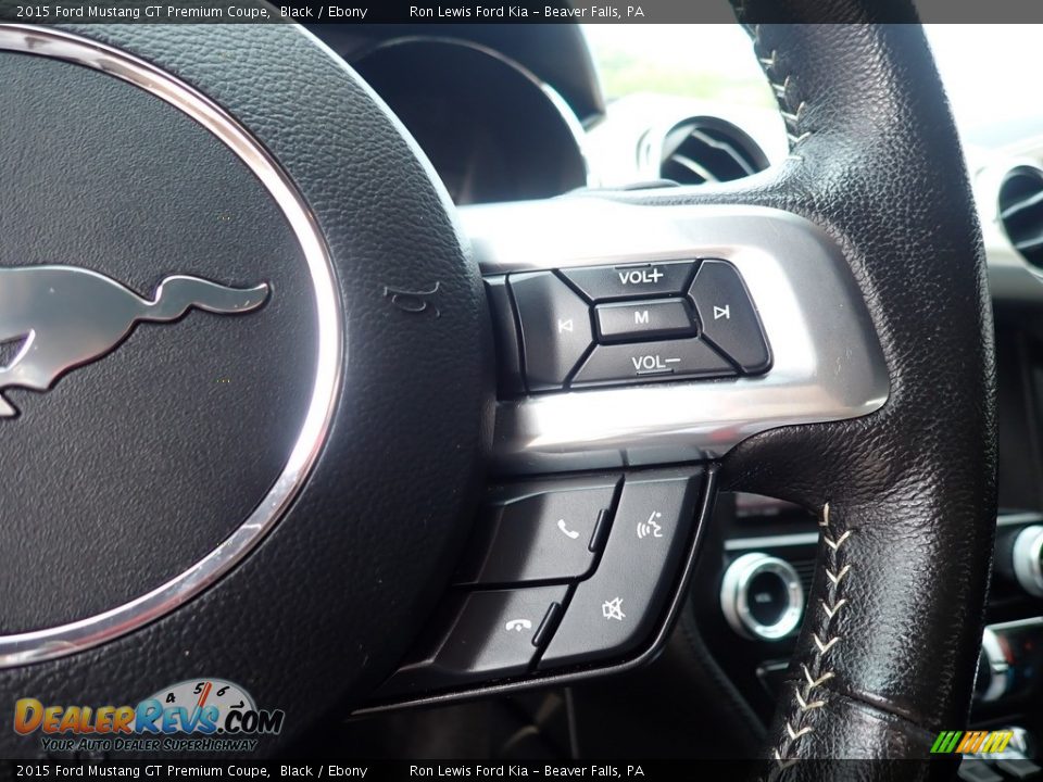 2015 Ford Mustang GT Premium Coupe Black / Ebony Photo #24