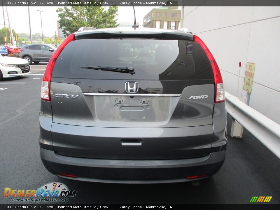 2012 Honda CR-V EX-L 4WD Polished Metal Metallic / Gray Photo #4