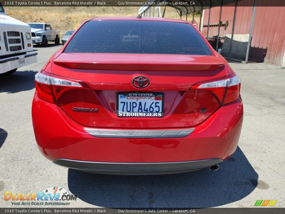 2016 Toyota Corolla S Plus Barcelona Red Metallic / Black Photo #6