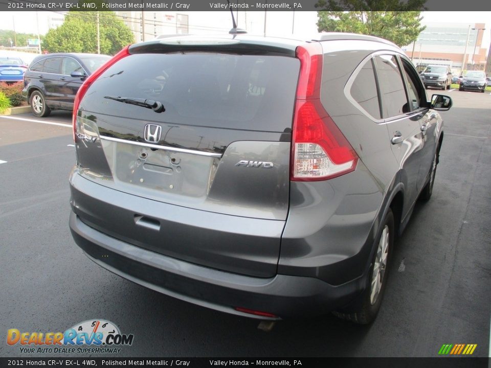 2012 Honda CR-V EX-L 4WD Polished Metal Metallic / Gray Photo #5