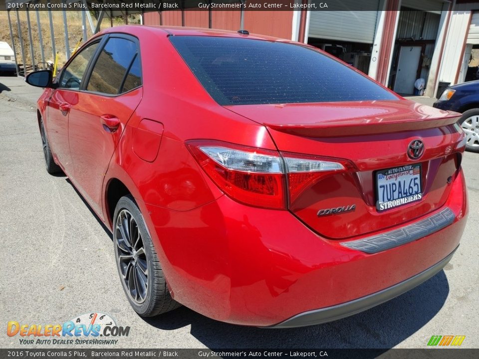 2016 Toyota Corolla S Plus Barcelona Red Metallic / Black Photo #7