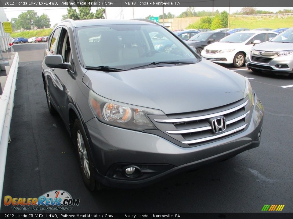 2012 Honda CR-V EX-L 4WD Polished Metal Metallic / Gray Photo #6