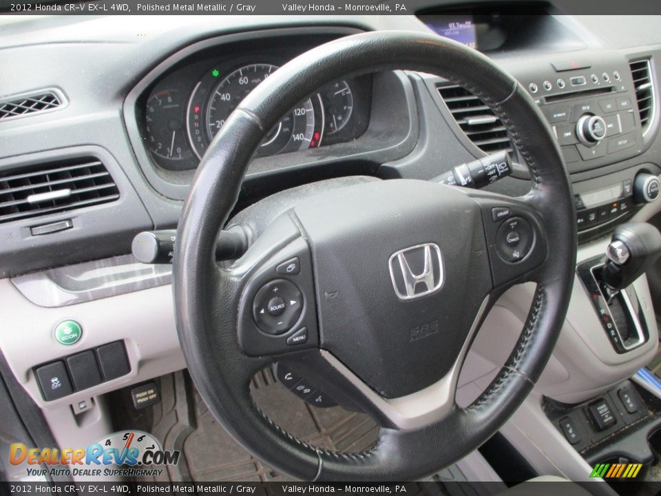 2012 Honda CR-V EX-L 4WD Polished Metal Metallic / Gray Photo #12
