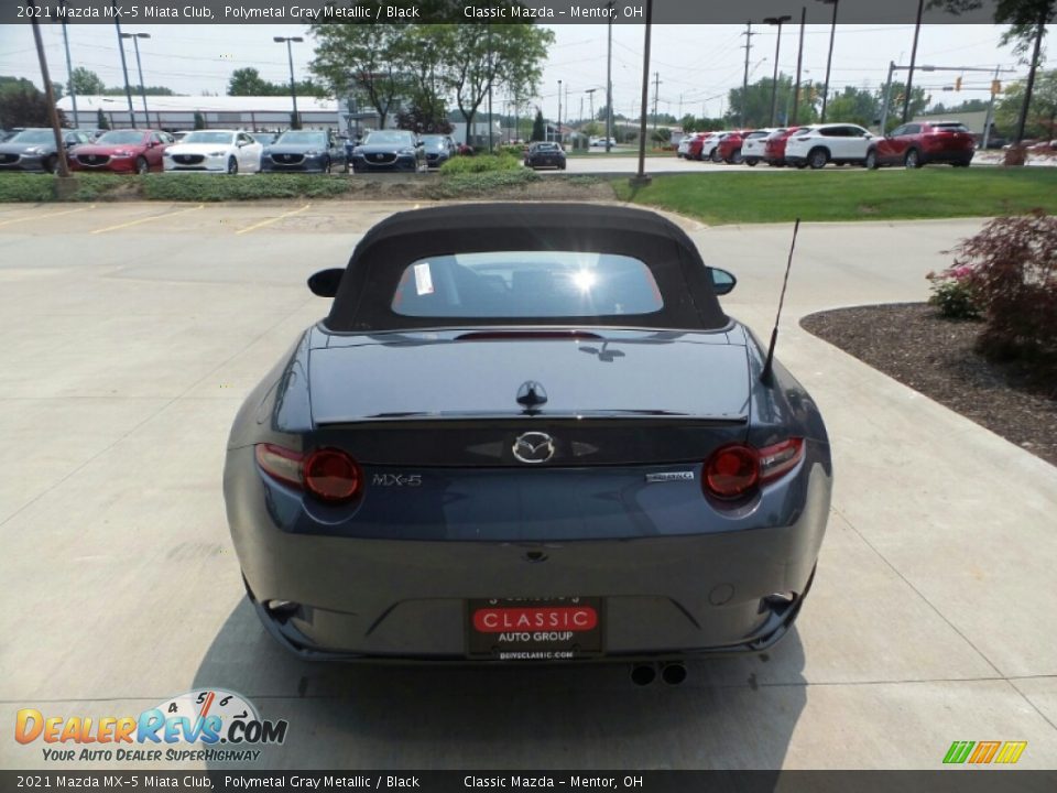 2021 Mazda MX-5 Miata Club Polymetal Gray Metallic / Black Photo #4