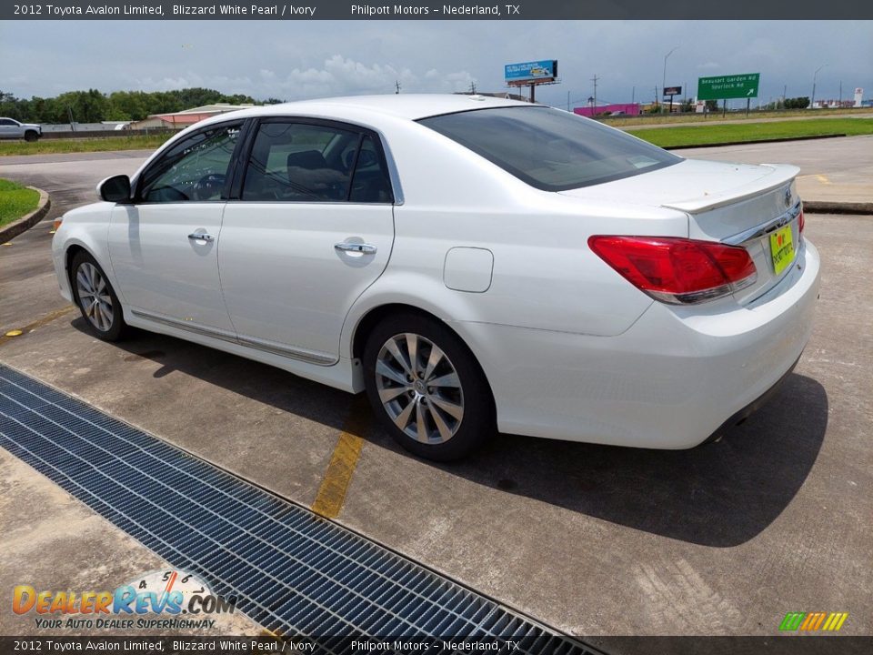 2012 Toyota Avalon Limited Blizzard White Pearl / Ivory Photo #5
