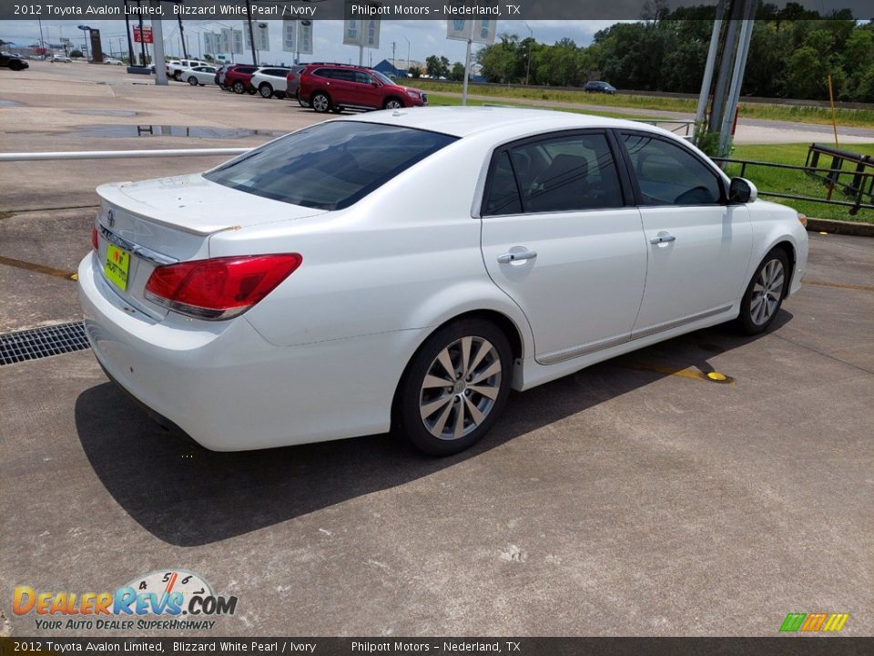 2012 Toyota Avalon Limited Blizzard White Pearl / Ivory Photo #7