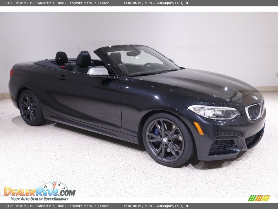 2016 BMW M235i Convertible Black Sapphire Metallic / Black Photo #1