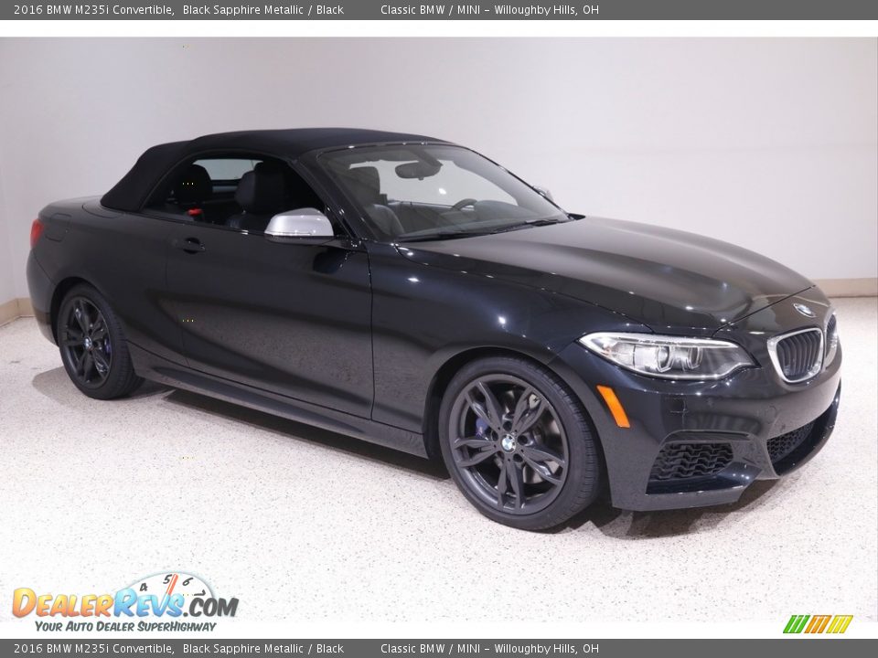 2016 BMW M235i Convertible Black Sapphire Metallic / Black Photo #2