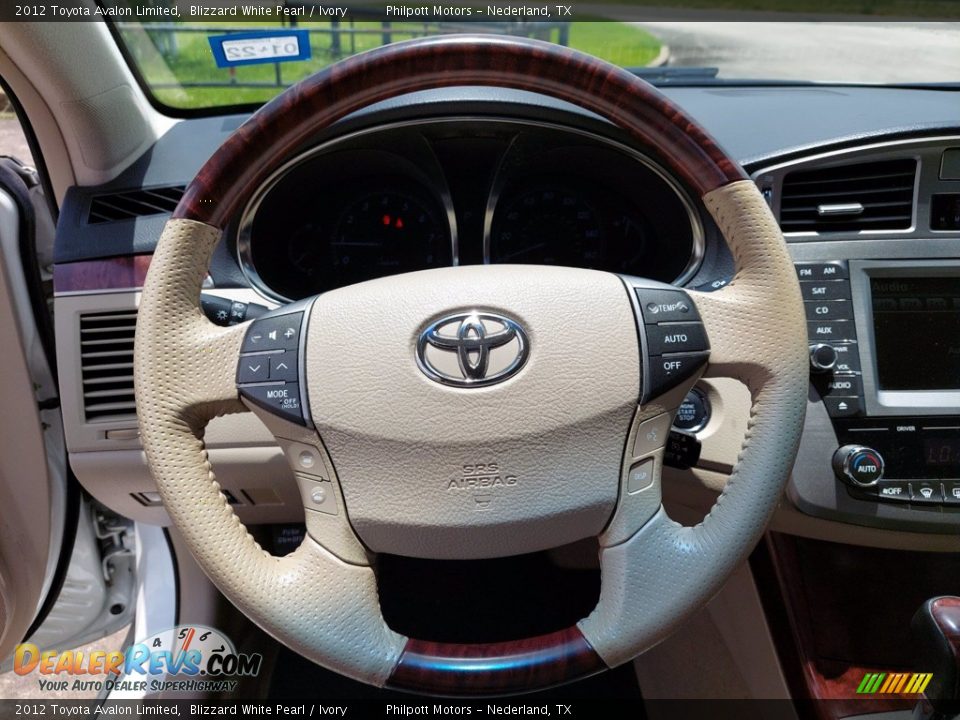 2012 Toyota Avalon Limited Blizzard White Pearl / Ivory Photo #15