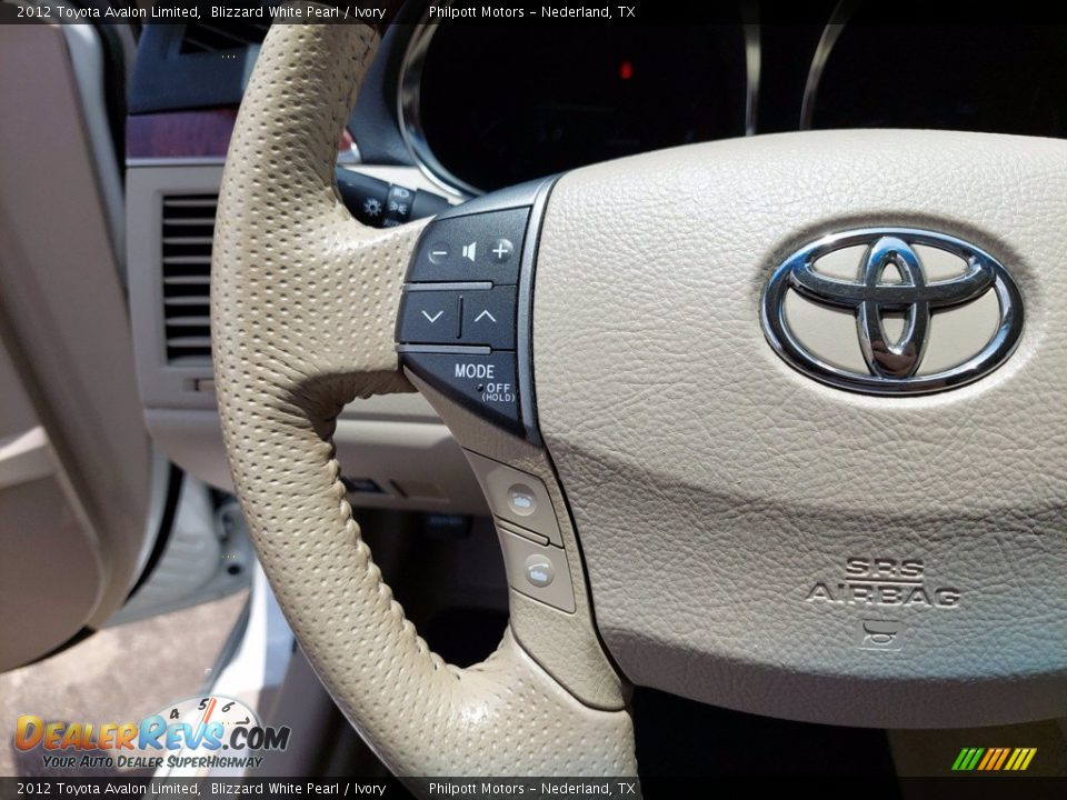 2012 Toyota Avalon Limited Blizzard White Pearl / Ivory Photo #16