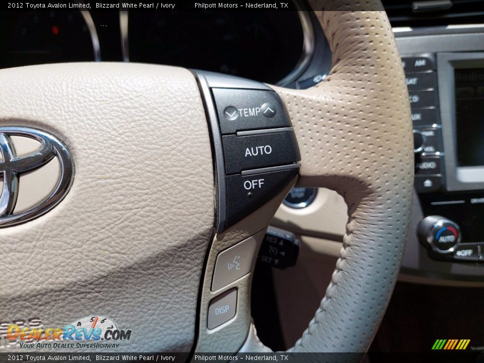 2012 Toyota Avalon Limited Blizzard White Pearl / Ivory Photo #17