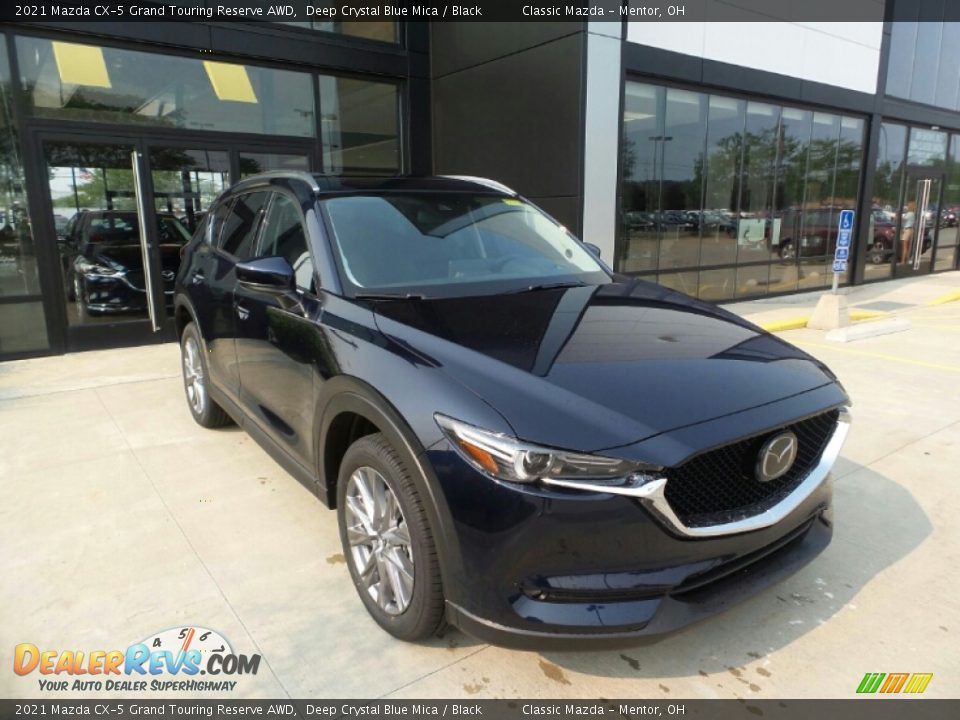 2021 Mazda CX-5 Grand Touring Reserve AWD Deep Crystal Blue Mica / Black Photo #1