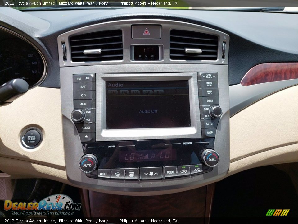 2012 Toyota Avalon Limited Blizzard White Pearl / Ivory Photo #18