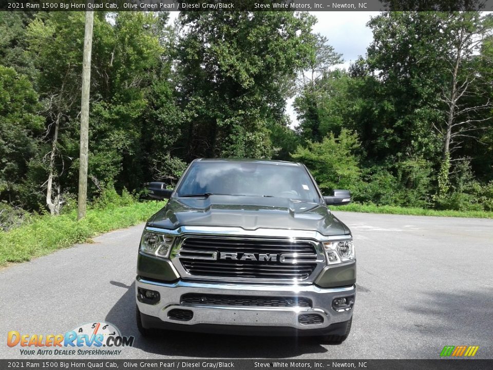 2021 Ram 1500 Big Horn Quad Cab Olive Green Pearl / Diesel Gray/Black Photo #3