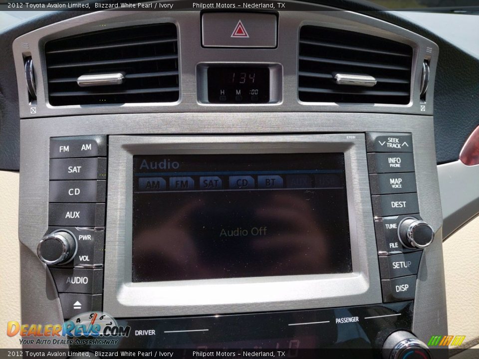2012 Toyota Avalon Limited Blizzard White Pearl / Ivory Photo #19