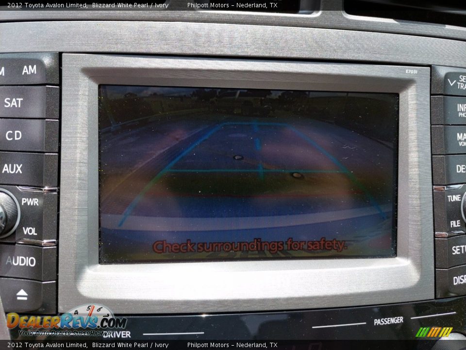 2012 Toyota Avalon Limited Blizzard White Pearl / Ivory Photo #20