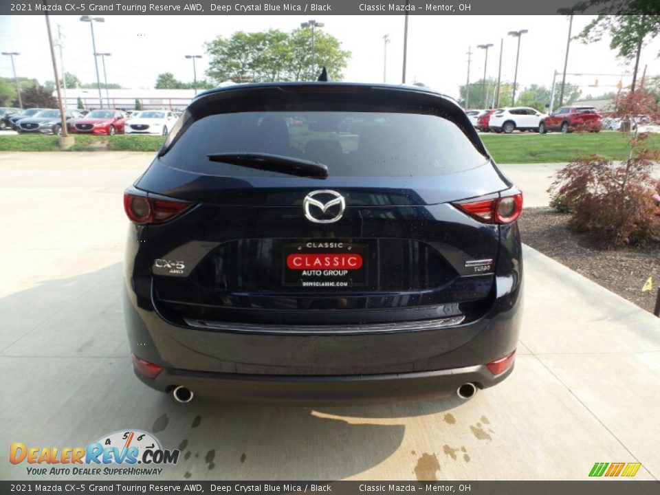 2021 Mazda CX-5 Grand Touring Reserve AWD Deep Crystal Blue Mica / Black Photo #5